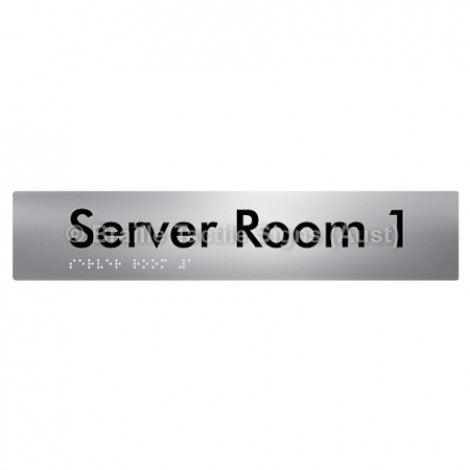 Braille Sign Server Room 1 - Braille Tactile Signs (Aust) - BTS253-01-aliS - Fully Custom Signs - Fast Shipping - High Quality - Australian Made &amp; Owned
