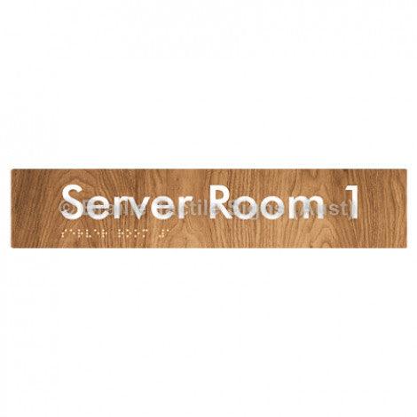 Braille Sign Server Room 1 - Braille Tactile Signs (Aust) - BTS253-01-wdg - Fully Custom Signs - Fast Shipping - High Quality - Australian Made &amp; Owned
