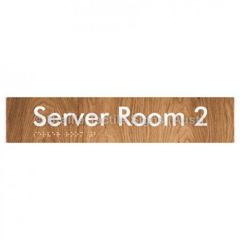 Braille Sign Server Room 2 - Braille Tactile Signs (Aust) - BTS253-02-wdg - Fully Custom Signs - Fast Shipping - High Quality - Australian Made &amp; Owned