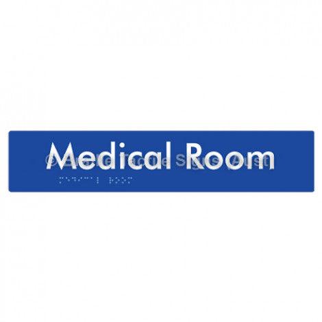 Braille Sign Medical Room - Braille Tactile Signs (Aust) - BTS255-blu - Fully Custom Signs - Fast Shipping - High Quality - Australian Made &amp; Owned