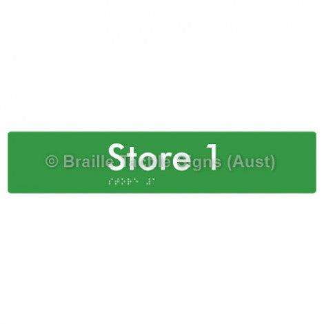 Braille Sign Store 1 - Braille Tactile Signs (Aust) - BTS257-01-grn - Fully Custom Signs - Fast Shipping - High Quality - Australian Made &amp; Owned