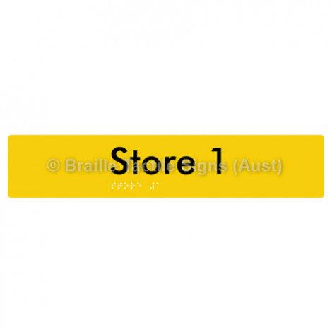 Braille Sign Store 1 - Braille Tactile Signs (Aust) - BTS257-01-yel - Fully Custom Signs - Fast Shipping - High Quality - Australian Made &amp; Owned