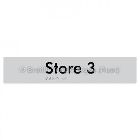 Braille Sign Store 3 - Braille Tactile Signs (Aust) - BTS257-03-slv - Fully Custom Signs - Fast Shipping - High Quality - Australian Made &amp; Owned