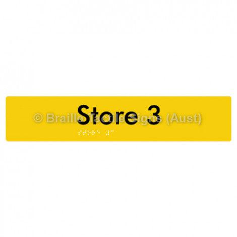 Braille Sign Store 3 - Braille Tactile Signs (Aust) - BTS257-03-yel - Fully Custom Signs - Fast Shipping - High Quality - Australian Made &amp; Owned