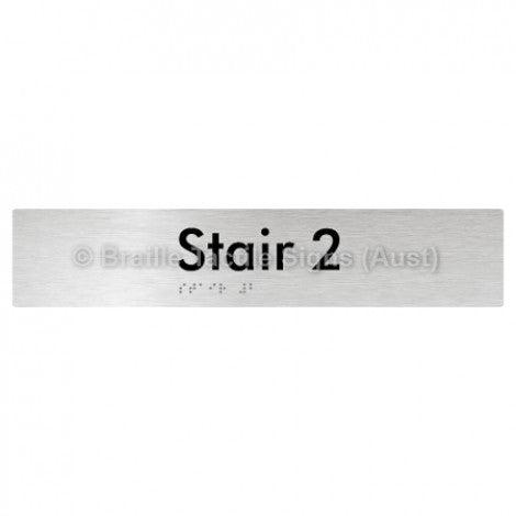 Braille Sign Stair 2 - Braille Tactile Signs (Aust) - BTS259-02-aliB - Fully Custom Signs - Fast Shipping - High Quality - Australian Made &amp; Owned