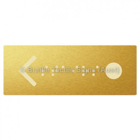 Braille Sign Hand Rail Button - Meeting Lounge (Left Hand Use) - Braille Tactile Signs (Aust) - BTS266-aliG - Fully Custom Signs - Fast Shipping - High Quality - Australian Made &amp; Owned