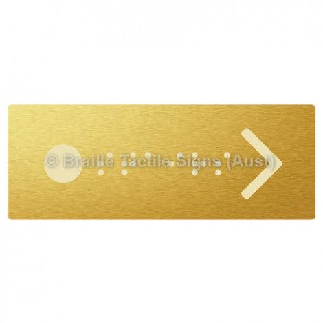Braille Sign Hand Rail Button - Stairs (Left Hand Use) - Braille Tactile Signs (Aust) - BTS267-aliG - Fully Custom Signs - Fast Shipping - High Quality - Australian Made &amp; Owned