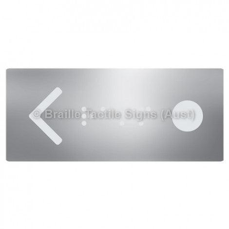Braille Sign Hand Rail Button - Ramp (Right Hand Use) - Braille Tactile Signs (Aust) - BTS268-aliS - Fully Custom Signs - Fast Shipping - High Quality - Australian Made &amp; Owned