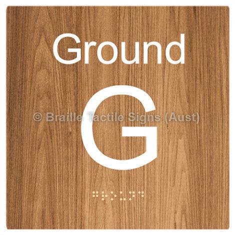 Braille Sign Level Sign - Ground - Braille Tactile Signs (Aust) - BTS272-GF-wdg - Fully Custom Signs - Fast Shipping - High Quality - Australian Made &amp; Owned
