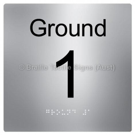 Braille Sign Level Sign - Ground 1 - Braille Tactile Signs (Aust) - BTS272-G-1-aliS - Fully Custom Signs - Fast Shipping - High Quality - Australian Made &amp; Owned