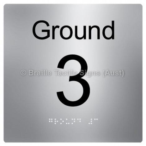 Braille Sign Level Sign - Ground 3 - Braille Tactile Signs (Aust) - BTS272-G-3-aliS - Fully Custom Signs - Fast Shipping - High Quality - Australian Made &amp; Owned