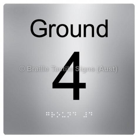 Braille Sign Level Sign - Ground 4 - Braille Tactile Signs (Aust) - BTS272-G-4-aliS - Fully Custom Signs - Fast Shipping - High Quality - Australian Made &amp; Owned