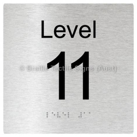 Braille Sign Level Sign - Level 11 - Braille Tactile Signs (Aust) - BTS272-11-aliB - Fully Custom Signs - Fast Shipping - High Quality - Australian Made &amp; Owned