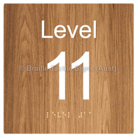 Braille Sign Level Sign - Level 11 - Braille Tactile Signs (Aust) - BTS272-11-wdg - Fully Custom Signs - Fast Shipping - High Quality - Australian Made &amp; Owned