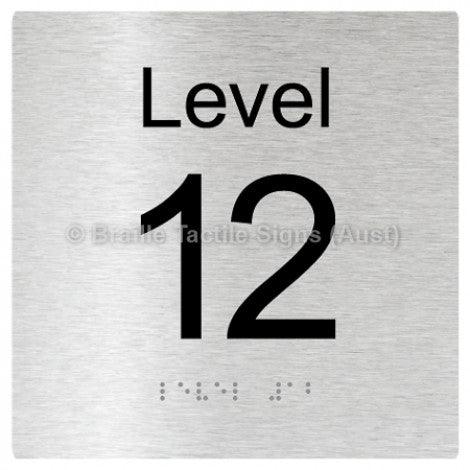 Braille Sign Level Sign - Level 12 - Braille Tactile Signs (Aust) - BTS272-12-aliB - Fully Custom Signs - Fast Shipping - High Quality - Australian Made &amp; Owned