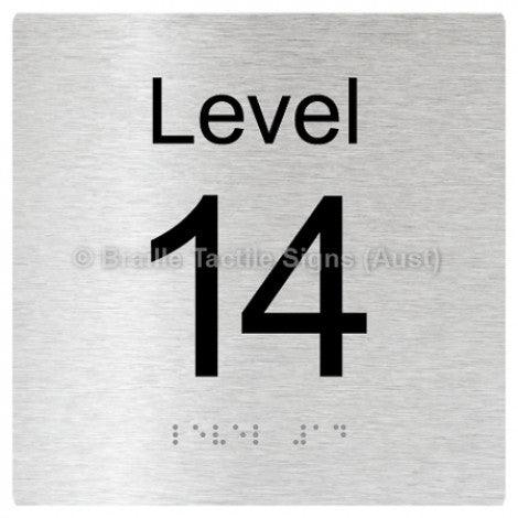 Braille Sign Level Sign - Level 14 - Braille Tactile Signs (Aust) - BTS272-14-aliB - Fully Custom Signs - Fast Shipping - High Quality - Australian Made &amp; Owned