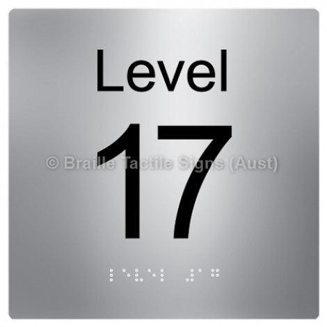 Braille Sign Level Sign - Level 17 - Braille Tactile Signs (Aust) - BTS272-17-aliS - Fully Custom Signs - Fast Shipping - High Quality - Australian Made &amp; Owned