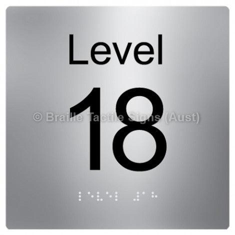 Braille Sign Level Sign - Level 18 - Braille Tactile Signs (Aust) - BTS272-18-aliS - Fully Custom Signs - Fast Shipping - High Quality - Australian Made &amp; Owned