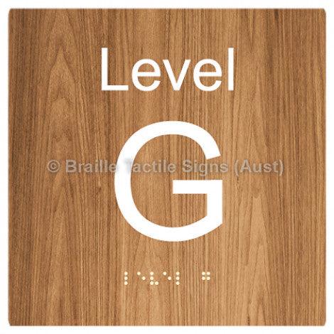 Braille Sign Level Sign - Level G - Braille Tactile Signs (Aust) - BTS272-G-wdg - Fully Custom Signs - Fast Shipping - High Quality - Australian Made &amp; Owned