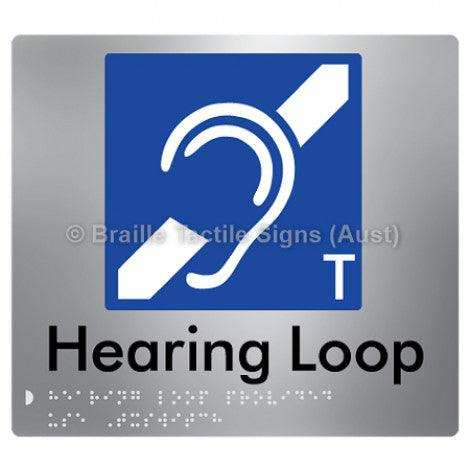 Braille Sign Hearing Loop Provided Use T-Switch - Braille Tactile Signs (Aust) - BTS273-aliS - Fully Custom Signs - Fast Shipping - High Quality - Australian Made &amp; Owned