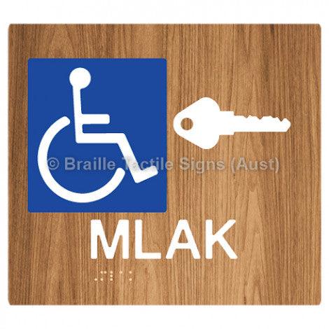 Braille Sign MLAK (Master Locksmith Access Key) - Braille Tactile Signs (Aust) - BTS275-wdg - Fully Custom Signs - Fast Shipping - High Quality - Australian Made &amp; Owned