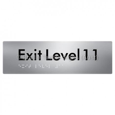 Braille Sign Exit Level 11 - Braille Tactile Signs (Aust) - BTS278-11-aliS - Fully Custom Signs - Fast Shipping - High Quality - Australian Made &amp; Owned
