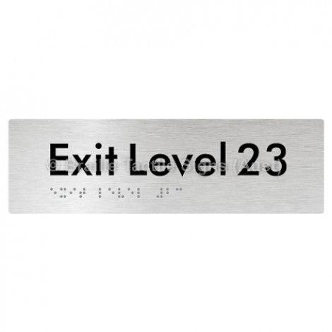 Braille Sign Exit Level 23 - Braille Tactile Signs (Aust) - BTS278-23-aliB - Fully Custom Signs - Fast Shipping - High Quality - Australian Made &amp; Owned