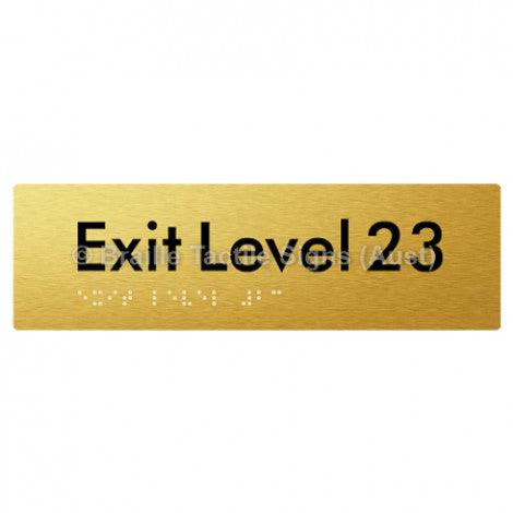 Braille Sign Exit Level 23 - Braille Tactile Signs (Aust) - BTS278-23-aliG - Fully Custom Signs - Fast Shipping - High Quality - Australian Made &amp; Owned