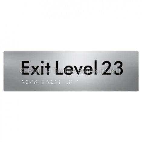 Braille Sign Exit Level 23 - Braille Tactile Signs (Aust) - BTS278-23-aliS - Fully Custom Signs - Fast Shipping - High Quality - Australian Made &amp; Owned