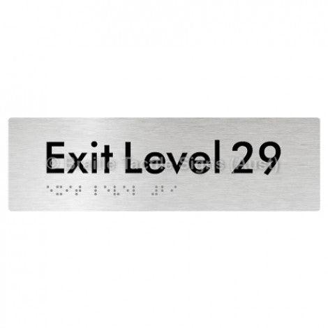 Braille Sign Exit Level 29 - Braille Tactile Signs (Aust) - BTS278-29-aliB - Fully Custom Signs - Fast Shipping - High Quality - Australian Made &amp; Owned