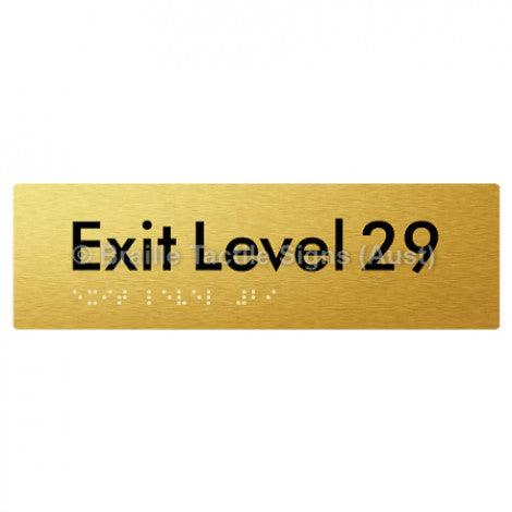 Braille Sign Exit Level 29 - Braille Tactile Signs (Aust) - BTS278-29-aliG - Fully Custom Signs - Fast Shipping - High Quality - Australian Made &amp; Owned