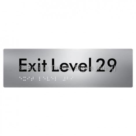 Braille Sign Exit Level 29 - Braille Tactile Signs (Aust) - BTS278-29-aliS - Fully Custom Signs - Fast Shipping - High Quality - Australian Made &amp; Owned