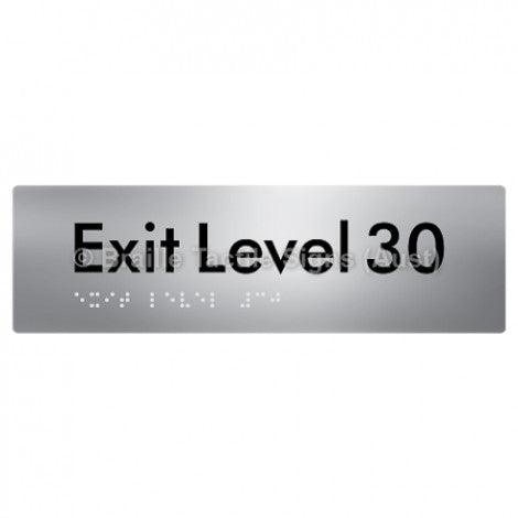 Braille Sign Exit Level 30 - Braille Tactile Signs (Aust) - BTS278-30-aliS - Fully Custom Signs - Fast Shipping - High Quality - Australian Made &amp; Owned