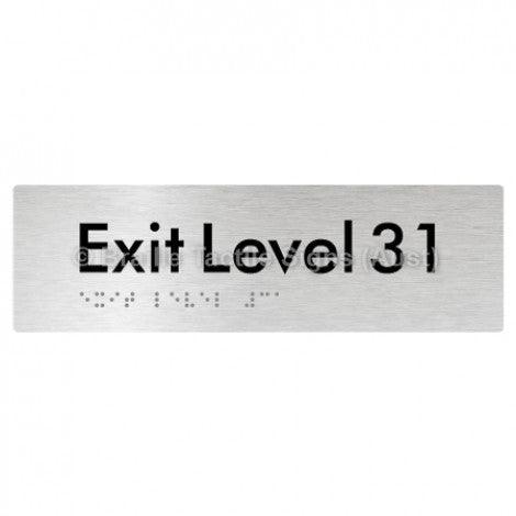 Braille Sign Exit Level 31 - Braille Tactile Signs (Aust) - BTS278-31-aliB - Fully Custom Signs - Fast Shipping - High Quality - Australian Made &amp; Owned