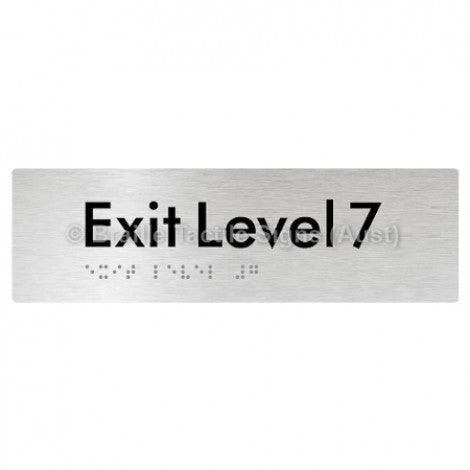 Braille Sign Exit Level 7 - Braille Tactile Signs (Aust) - BTS278-07-aliB - Fully Custom Signs - Fast Shipping - High Quality - Australian Made &amp; Owned