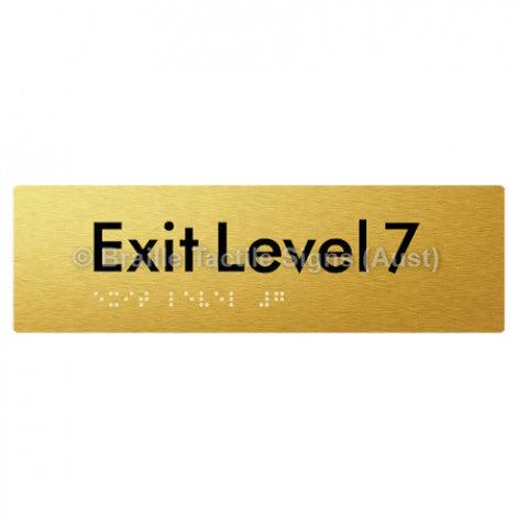 Braille Sign Exit Level 7 - Braille Tactile Signs (Aust) - BTS278-07-aliG - Fully Custom Signs - Fast Shipping - High Quality - Australian Made &amp; Owned