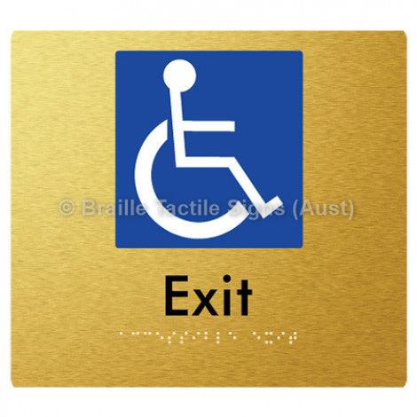 Braille Sign Accessible Exit - Braille Tactile Signs (Aust) - BTS288-aliG - Fully Custom Signs - Fast Shipping - High Quality - Australian Made &amp; Owned