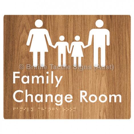Braille Sign Family Change Room - Braille Tactile Signs (Aust) - BTS293-wdg - Fully Custom Signs - Fast Shipping - High Quality - Australian Made &amp; Owned