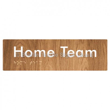 Braille Sign Home Team - Braille Tactile Signs (Aust) - BTS294-wdg - Fully Custom Signs - Fast Shipping - High Quality - Australian Made &amp; Owned
