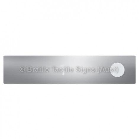 Braille Sign Hand Rail Button - 1 (Right Hand Use) - Braille Tactile Signs (Aust) - BTS298-01-aliS - Fully Custom Signs - Fast Shipping - High Quality - Australian Made &amp; Owned