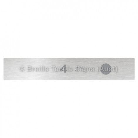 Braille Sign Hand Rail Button - 4 (Right Hand Use) - Braille Tactile Signs (Aust) - BTS298-04-aliB - Fully Custom Signs - Fast Shipping - High Quality - Australian Made &amp; Owned