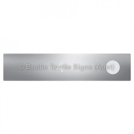 Braille Sign Hand Rail Button - 4 (Right Hand Use) - Braille Tactile Signs (Aust) - BTS298-04-aliS - Fully Custom Signs - Fast Shipping - High Quality - Australian Made &amp; Owned