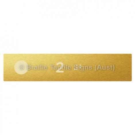 Braille Sign Hand Rail Button - 2 (Left Hand Use) - Braille Tactile Signs (Aust) - BTS299-02-aliG - Fully Custom Signs - Fast Shipping - High Quality - Australian Made &amp; Owned