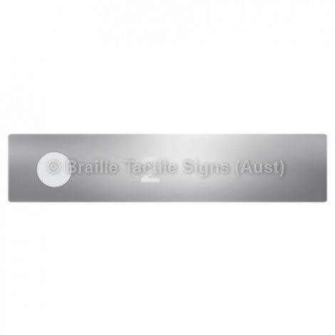 Braille Sign Hand Rail Button - 2 (Left Hand Use) - Braille Tactile Signs (Aust) - BTS299-02-aliS - Fully Custom Signs - Fast Shipping - High Quality - Australian Made &amp; Owned