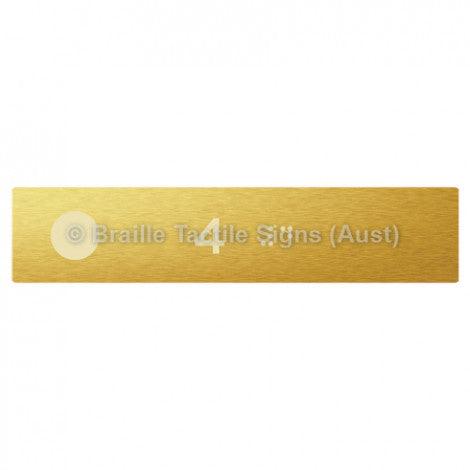 Braille Sign Hand Rail Button - 4 (Left Hand Use) - Braille Tactile Signs (Aust) - BTS299-04-aliG - Fully Custom Signs - Fast Shipping - High Quality - Australian Made &amp; Owned