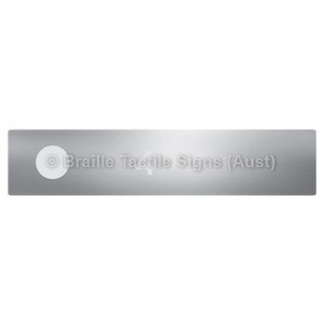 Braille Sign Hand Rail Button - 4 (Left Hand Use) - Braille Tactile Signs (Aust) - BTS299-04-aliS - Fully Custom Signs - Fast Shipping - High Quality - Australian Made &amp; Owned