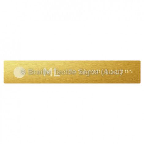 Braille Sign Hand Rail Button - Meeting Lounge (Left Hand Use) - Braille Tactile Signs (Aust) - BTS299-ML-aliG - Fully Custom Signs - Fast Shipping - High Quality - Australian Made &amp; Owned