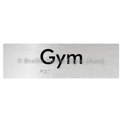 Braille Sign Gym - Braille Tactile Signs (Aust) - BTS300-aliB - Fully Custom Signs - Fast Shipping - High Quality - Australian Made &amp; Owned