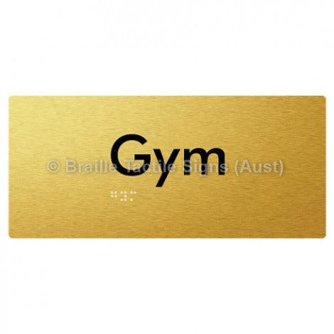 Braille Sign Gym - Braille Tactile Signs (Aust) - BTS300-aliG - Fully Custom Signs - Fast Shipping - High Quality - Australian Made &amp; Owned