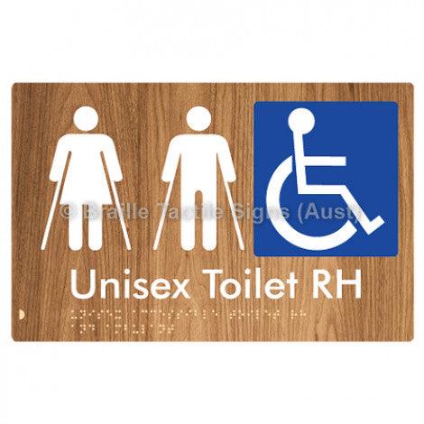 Braille Sign Unisex Accessible Toilet RH and Ambulant - Braille Tactile Signs (Aust) - BTS309RH-wdg - Fully Custom Signs - Fast Shipping - High Quality - Australian Made &amp; Owned